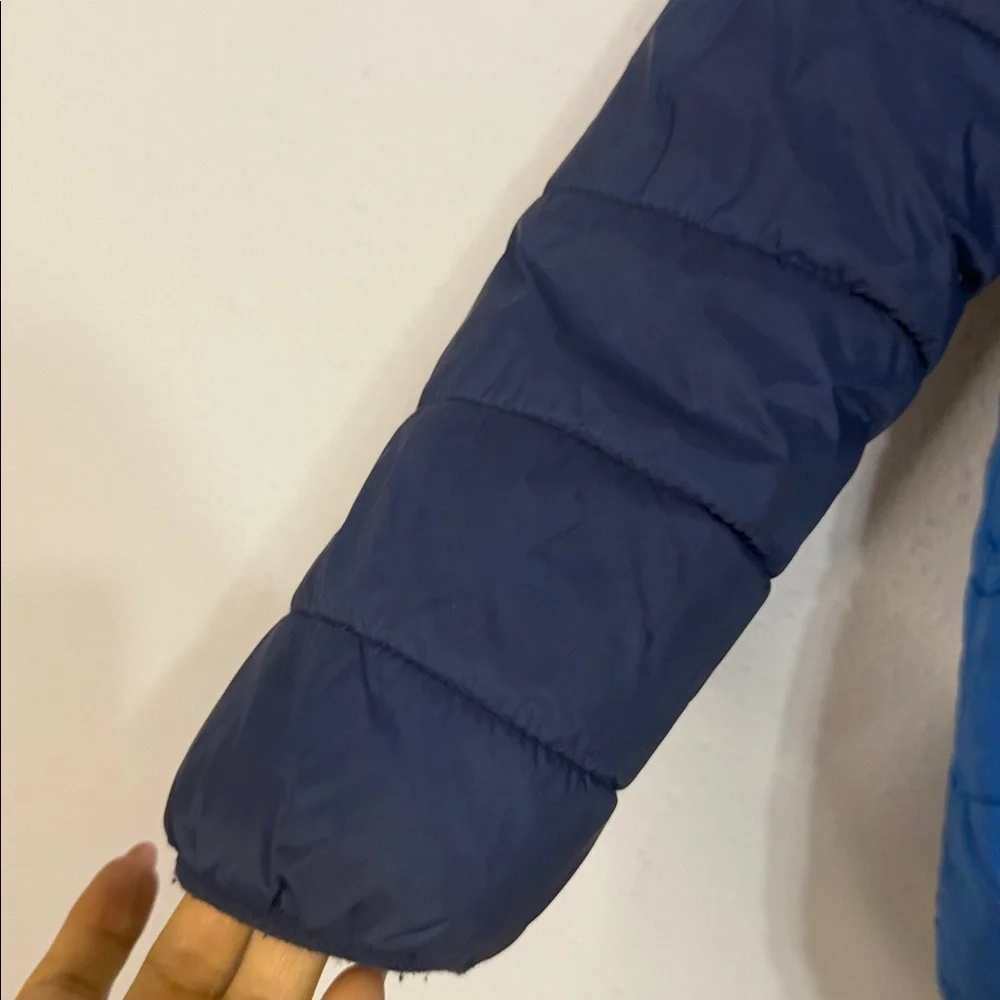 Eddie Bauer Kids Two-Tone Blue Reversible Puffer Jacket Size 10/12